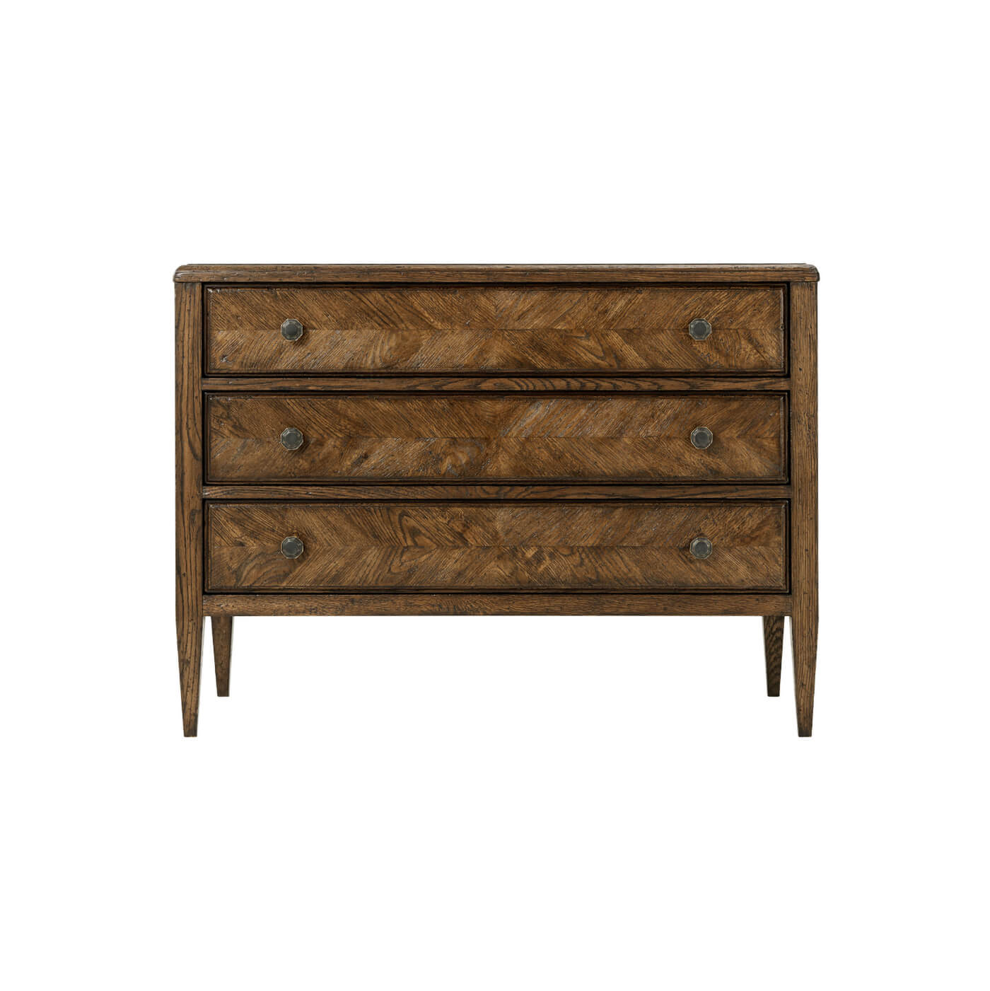 Dark Oak Parquetry Dresser - English Georgian America