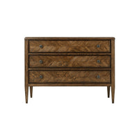 Dark Oak Parquetry Dresser - English Georgian America