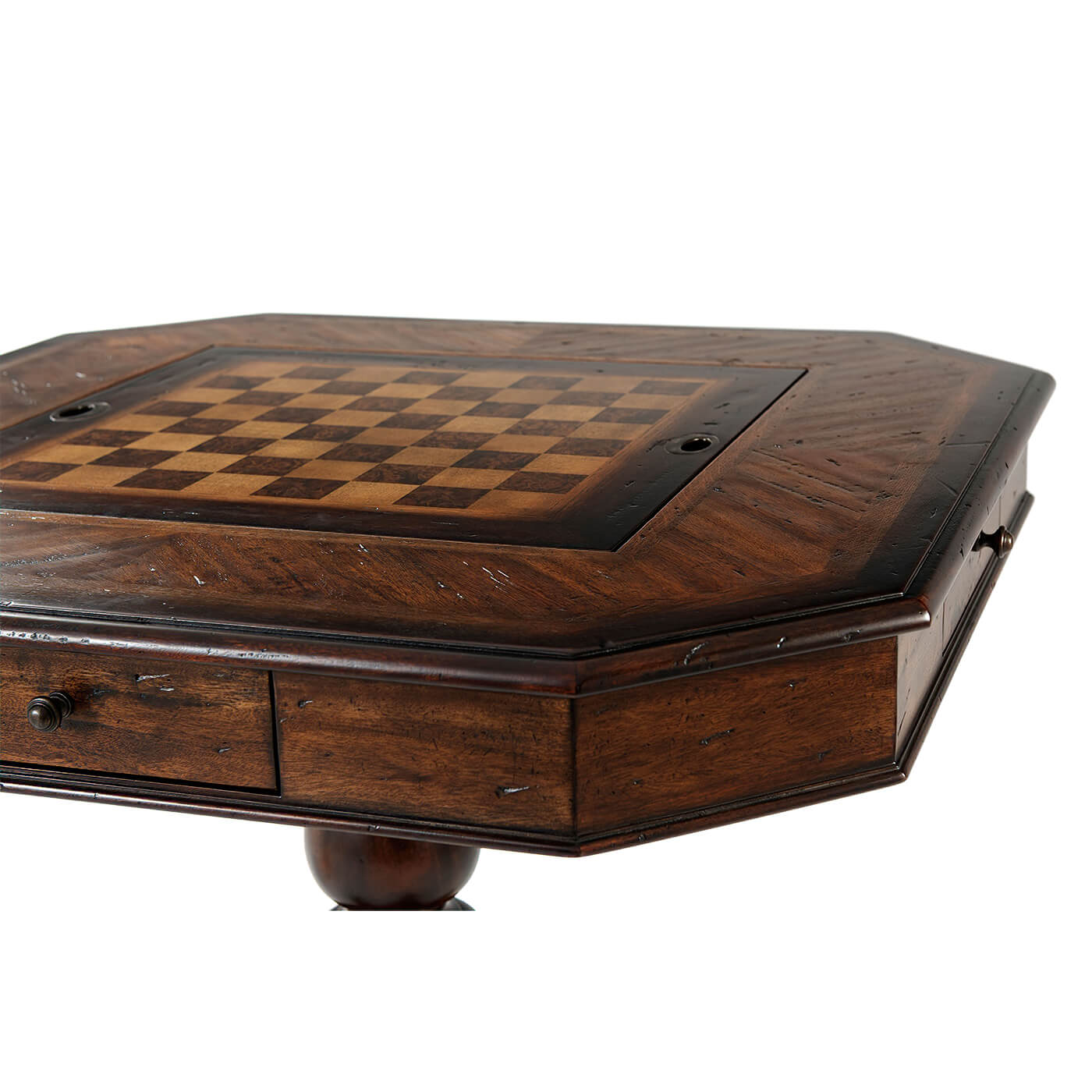 Angled view showing game table design.
