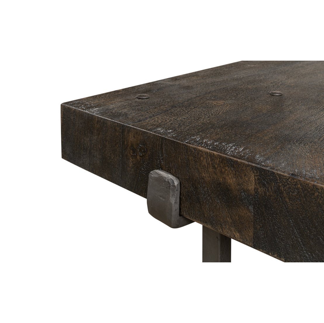 Close-up of table corner detailing