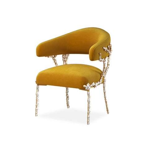 Dazzling Modern Chair Gold Velvet
