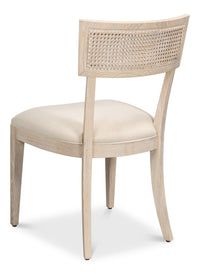 Swedish Klismos Cane Back Dining Chairs, Bleached Oak, Sets of 2 - view 5