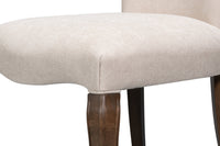 Louis XV Dining Chairs in Cream with Dark Brown Legs, Sets of 2 - view 8