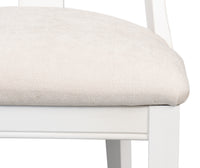 Deco Klismos Dining Chairs in White with Cream Seats, Sets of 2 - view 8