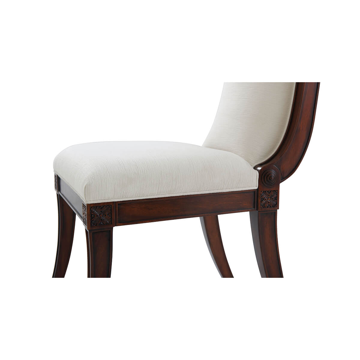 Close-up of seat detailing, Directoire side chair.