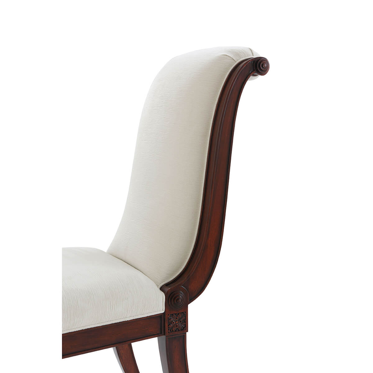 Detailed view of backrest, Directoire side chair.