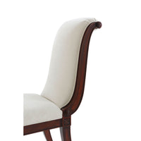 Detailed view of backrest, Directoire side chair.