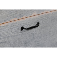 Distressed Gray Pine Trunk Side Table with Storage - additional view