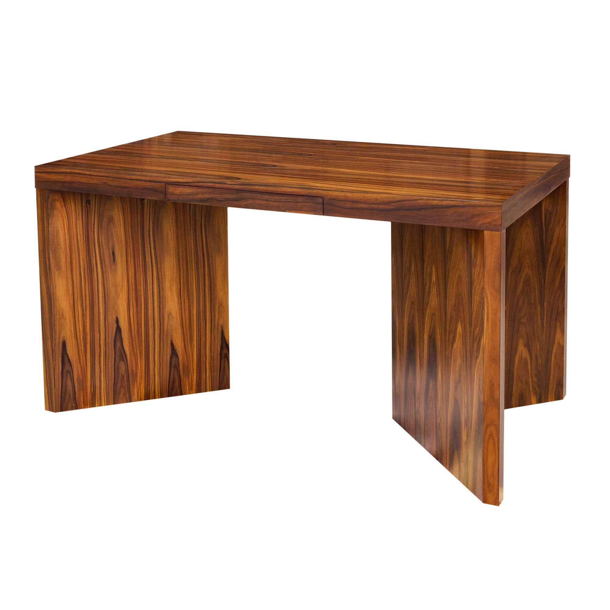 Elegant wooden Draper Carlyle desk with natural finish.