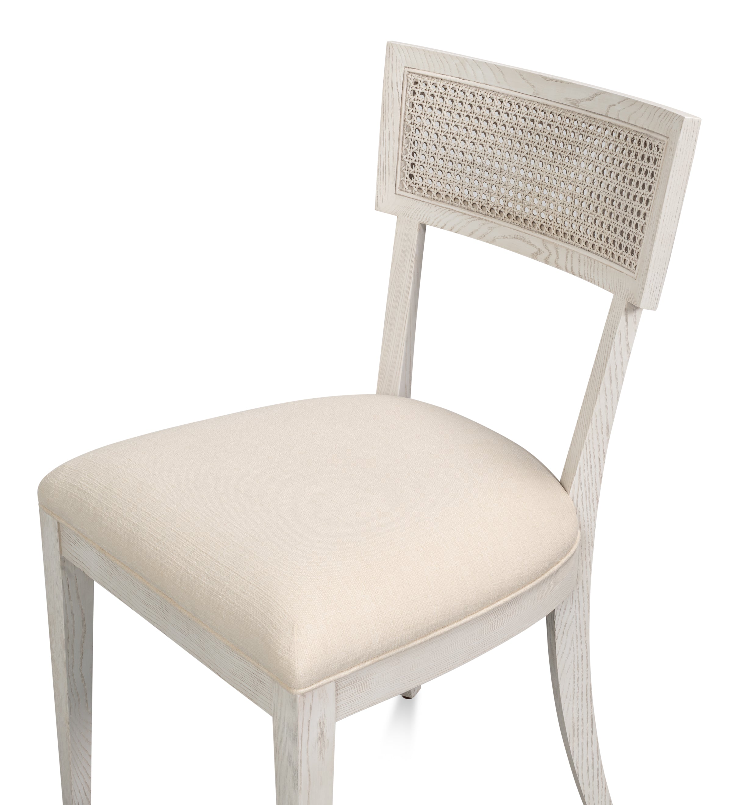 Swedish Klismos Cane Back Dining Chairs in White, Sets of 2 - view 6