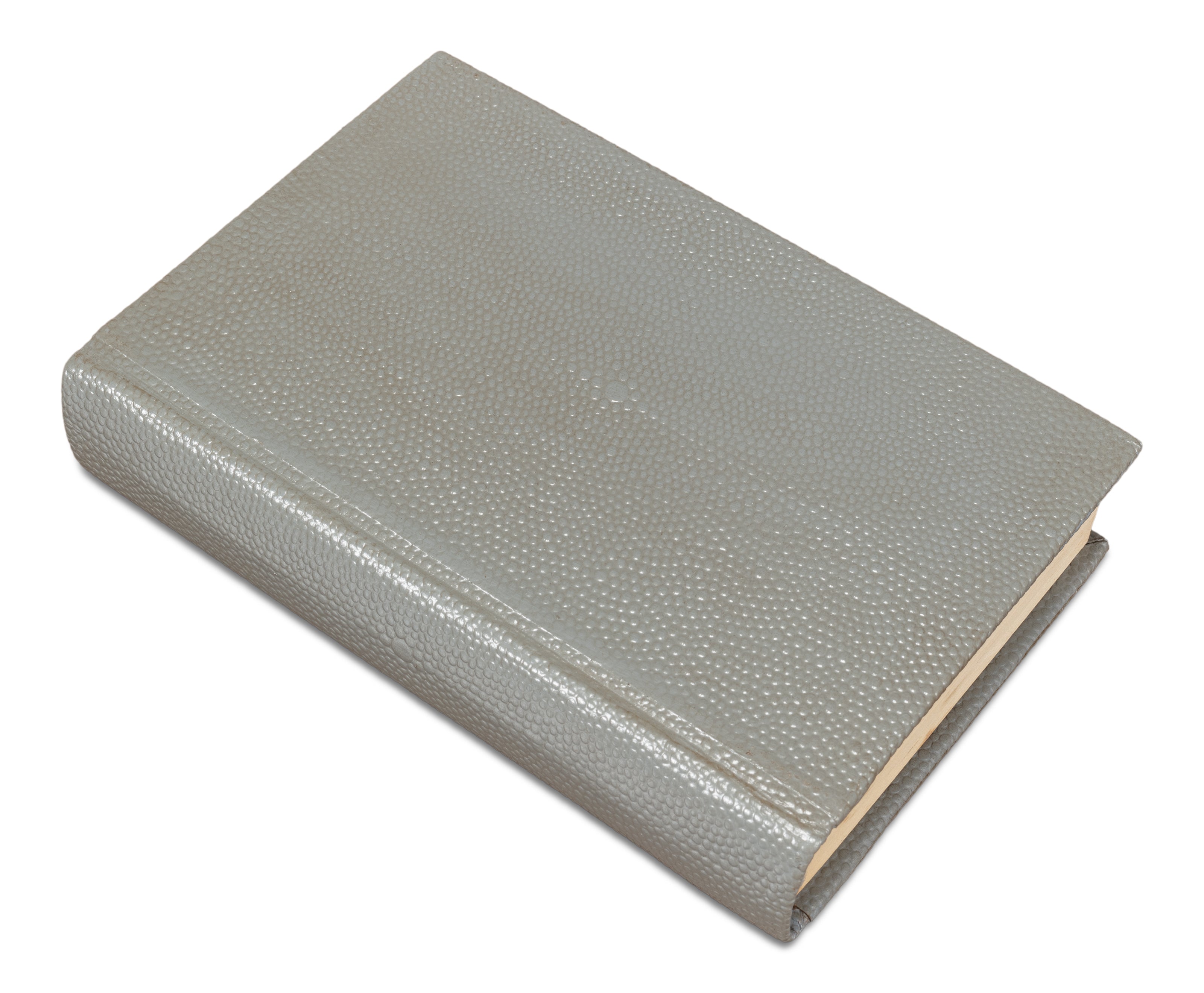 Shagreen Book Set of 12 in Storm Gray, Pebbled Leather - view 7
