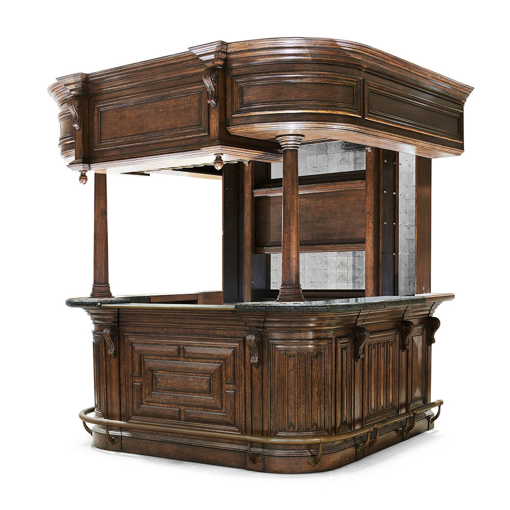 Early English antique bar, side view