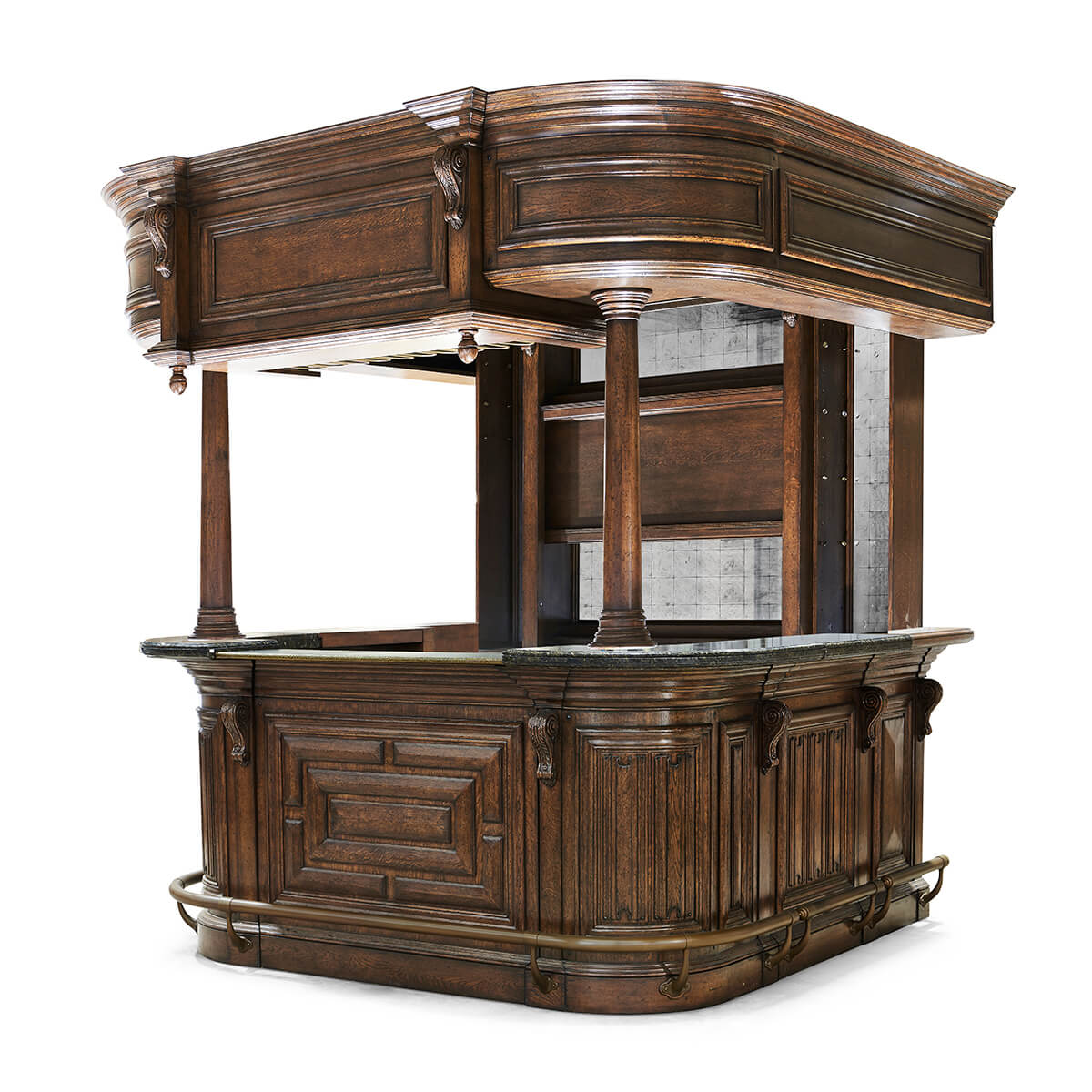 Early English antique bar, side view