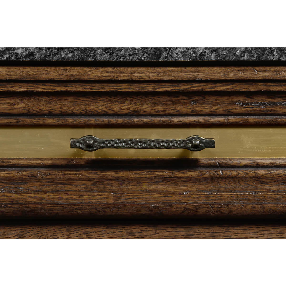 Early English antique bar, handle close-up