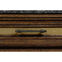 Early English antique bar, handle close-up