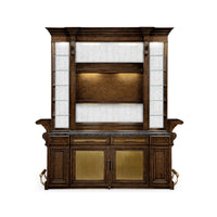 Early English antique bar, empty shelf view