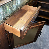 Early English antique bar, drawer and cabinet