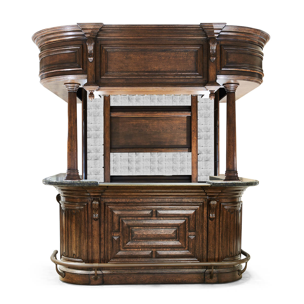 Early English antique bar, front view