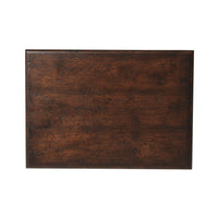 Early English side table, top-down view of surface.