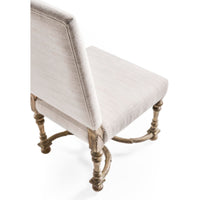 Top view of Early English upholstered side chair.