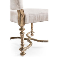 Close-up of chair legs on Early English side chair.