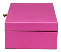 Pink Leather Box, Set of 2