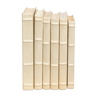 Linen Book Set of 12 in Ivory with Stitched Cloth Covers