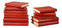 Shagreen Embossed Red Book Set in Leather, Set of 12 - view 4
