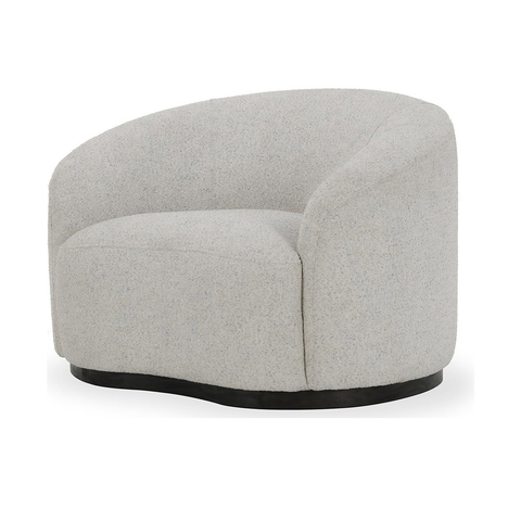 Swivel Accent Chair with Curved Back in Coastal Breeze