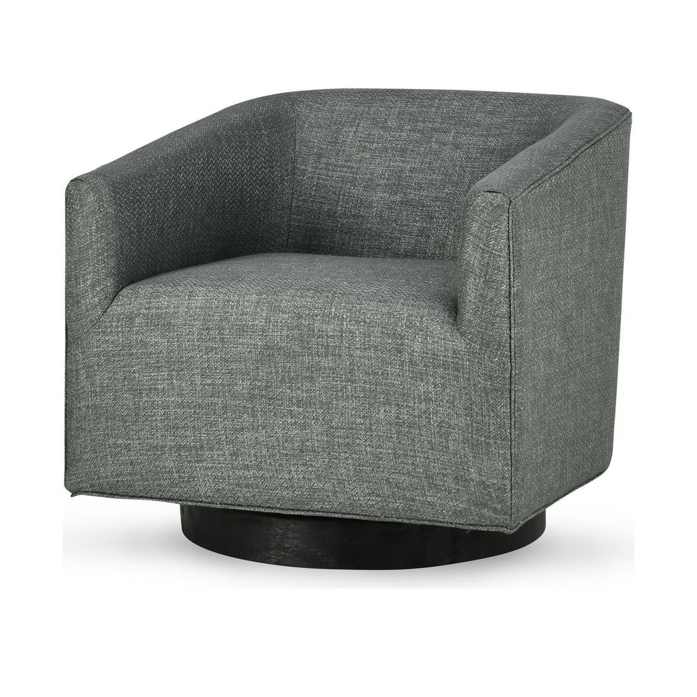 Cube Swivel Accent Chair in Dark Gray