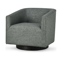 Cube Swivel Accent Chair in Dark Gray