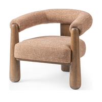 Sculptural Upholstered Accent Chair in Desert Clay