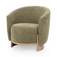 Barrel Upholstered Accent Chair in Sage Dust