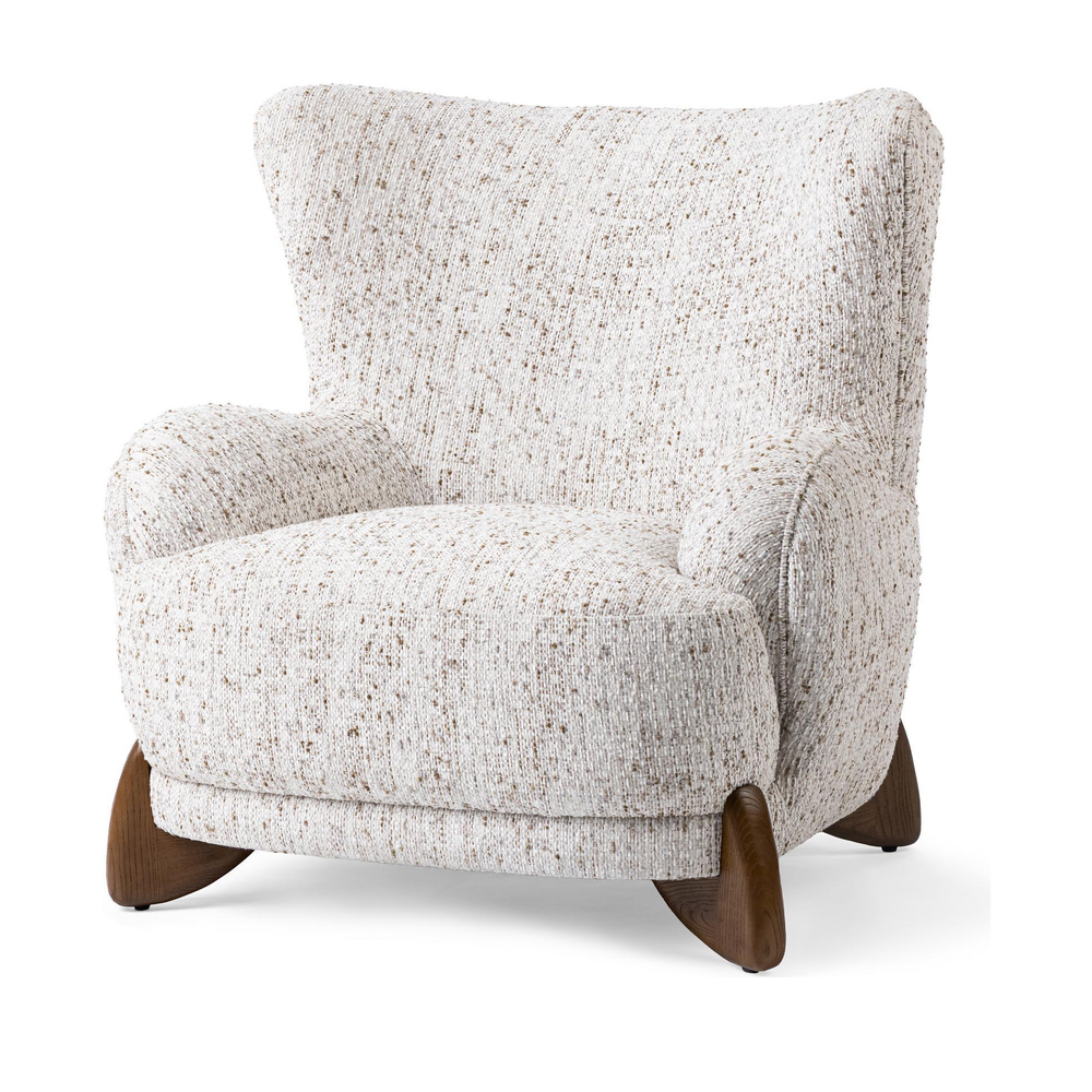 Wingback Upholstered Accent Chair in Canvas Oat