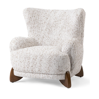 Wingback Upholstered Accent Chair in Canvas Oat