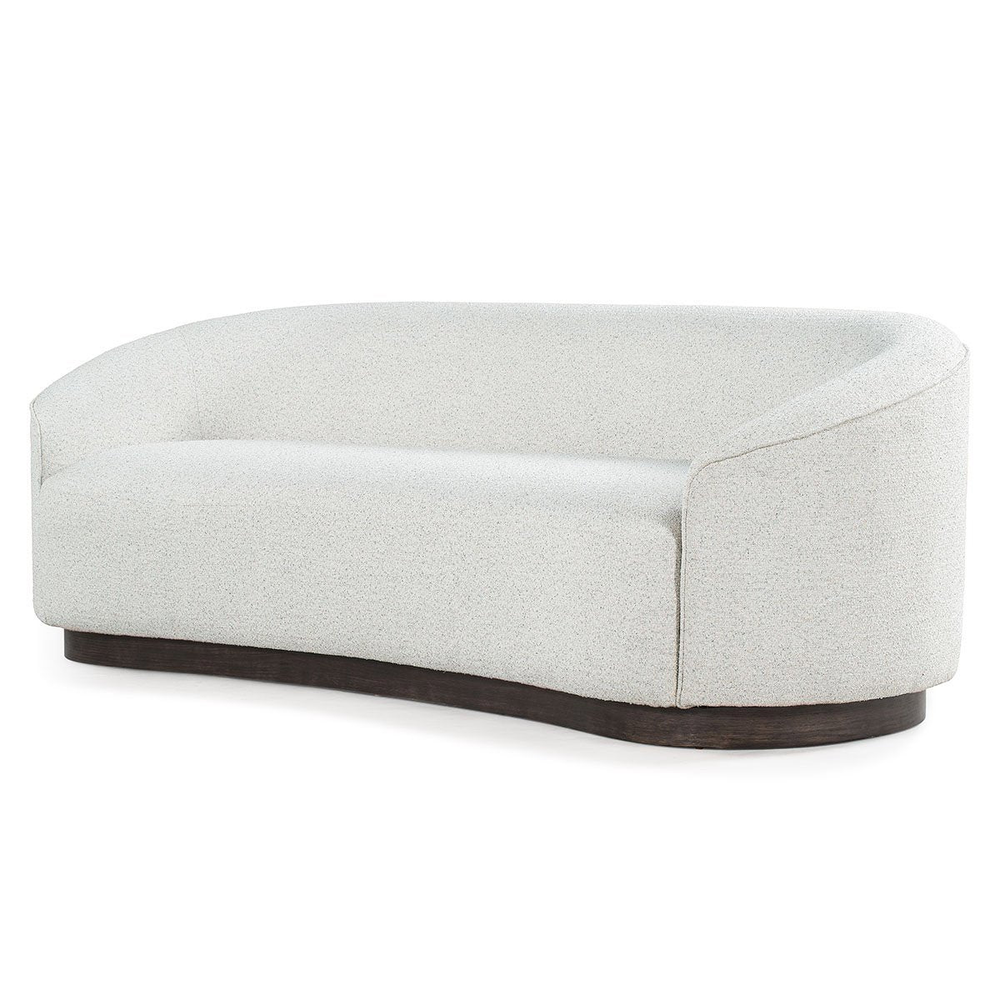 Curved Bouclé Sofa - Coastal Breeze, view 2
