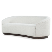 Curved Bouclé Sofa - Coastal Breeze, view 2