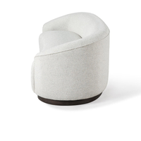 Curved Bouclé Sofa - Coastal Breeze, view 3