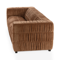 Pleated Velvet Sofa - Bronze, view 3