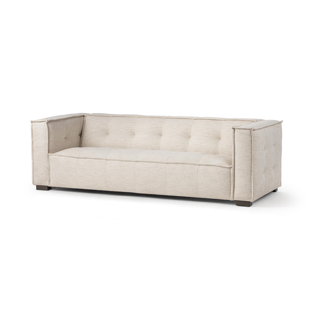 Tailored Upholstered Sofa - Beige, view 2