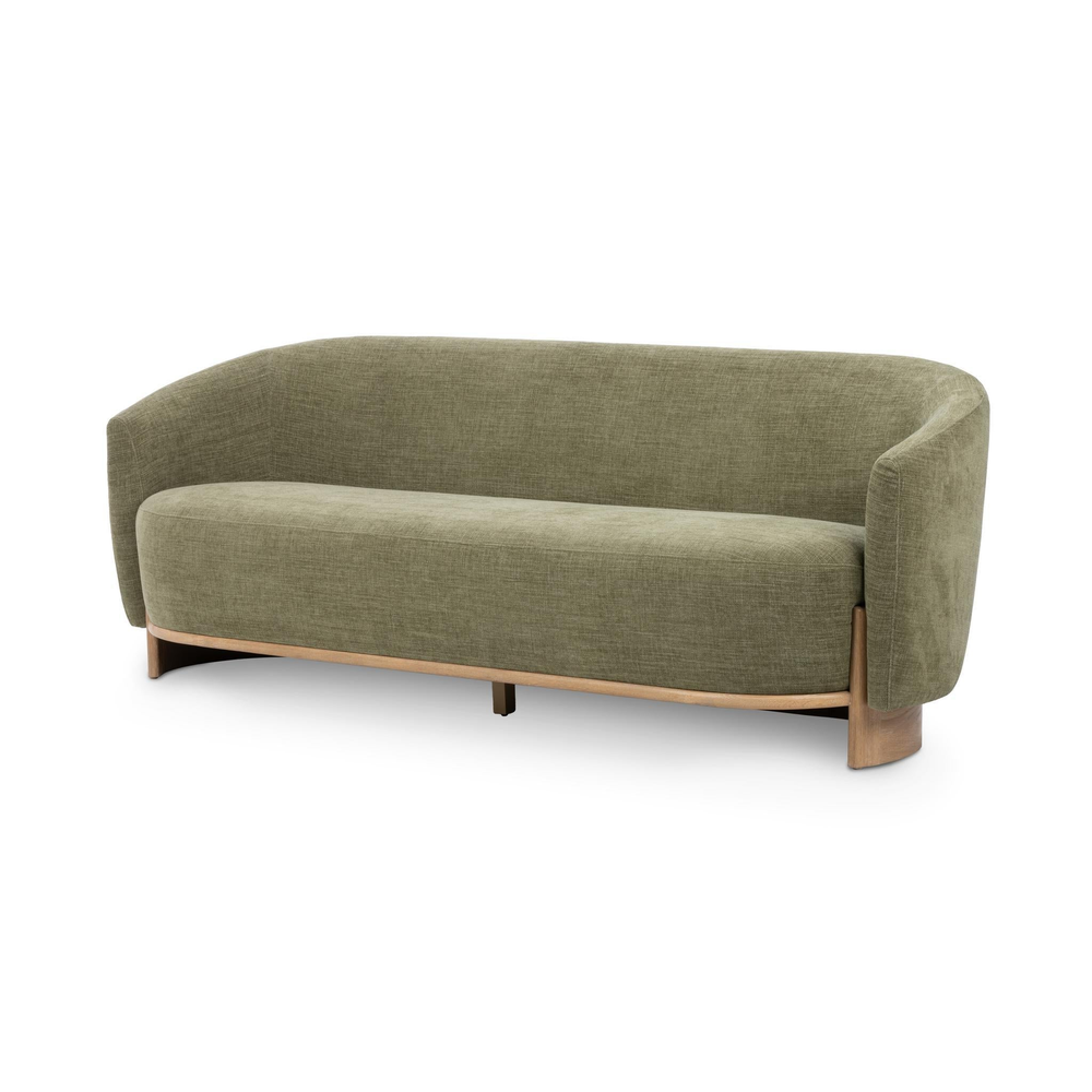 Curved Sofa with Oak Base, view 2