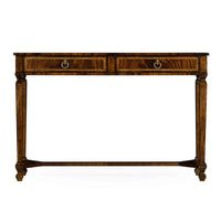 Front view of Empire Mahogany Console Table, detailed design.