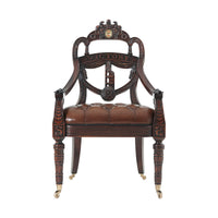 Front view of armchair featuring 