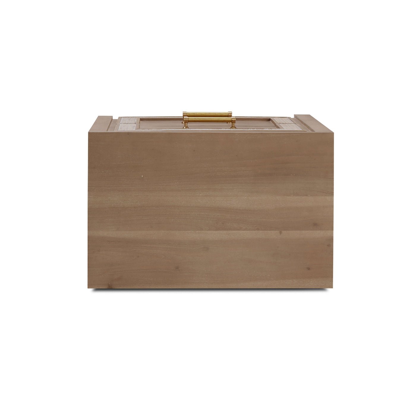 Bottom view of coastal modern nightstand.