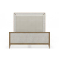 Back view of modern queen bed frame.