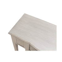 Console table, close-up of top surface texture.
