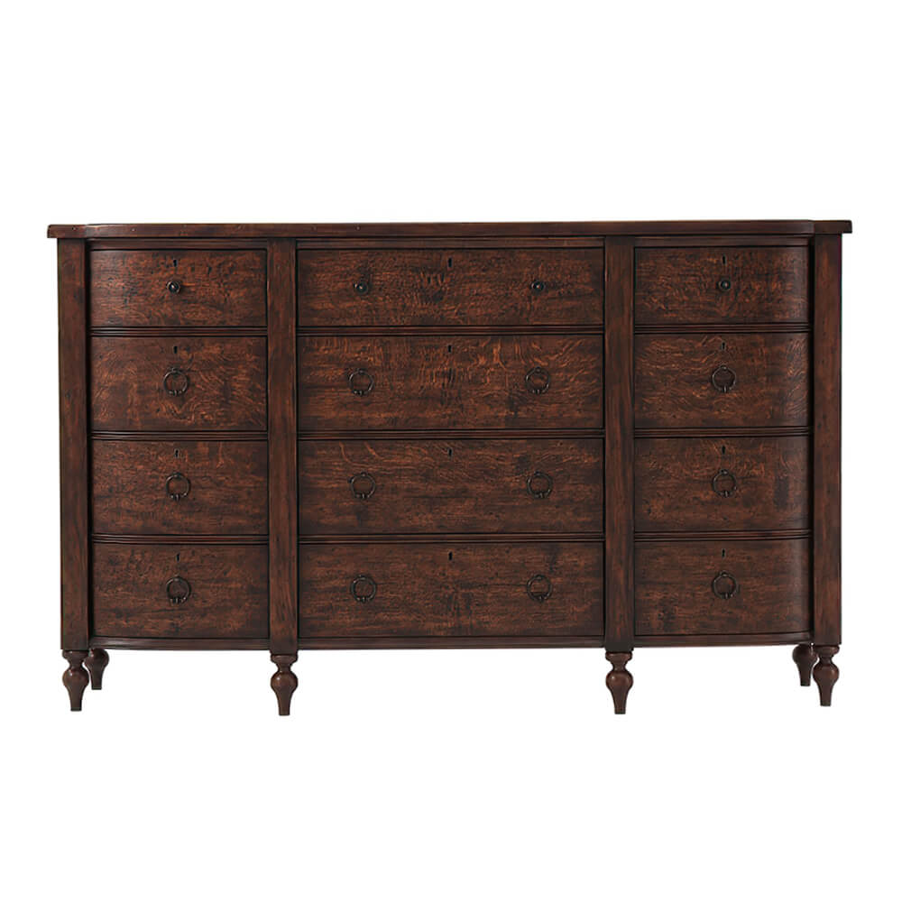Full front view, English Country Style Dresser with drawers.