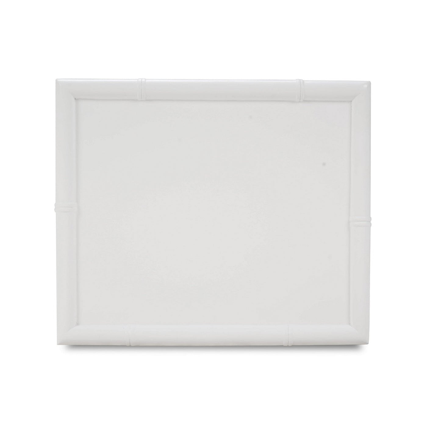 White end table top view with smooth surface.