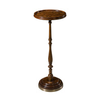Mahogany candle stand, full view with detailed craftsmanship.