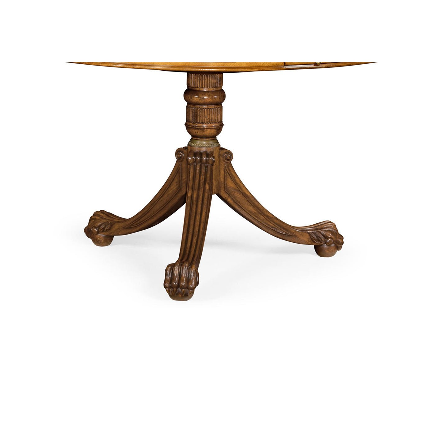 Close-up of table base, detailed woodwork design.